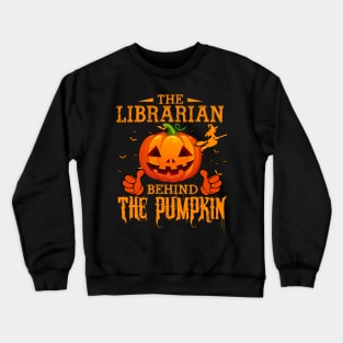 Mens The CHEF Behind The Pumpkin T shirt Funny Halloween T Shirt_LIBRARIAN Crewneck Sweatshirt